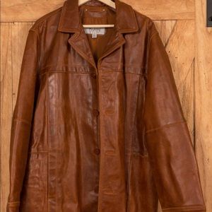 Men’s leather jacket! Gently used.